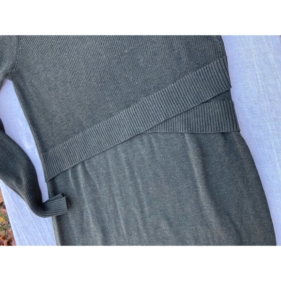 RELISTED ASOS Green Knit Sweater Dress Long Sleeves Crew Neck New With Tags - Picture 6 of 15